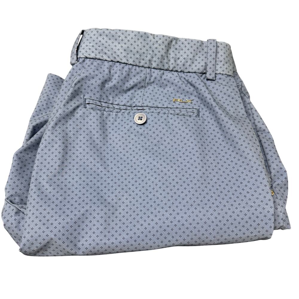 RLX Golf Shorts Mens 34 (35x9 ACTUAL) Tailored‎ Fit Blue Activewear + Pockets